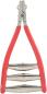 Preview: starting clamp sandard front view with red handle coating, three springs and metal clamping head