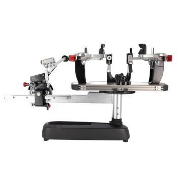 Preview: Gamma Momentum ST tabletop stringing machine in side view with crank on the left