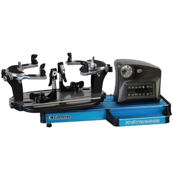 Gamma X-Els Touch tabletop stringing machine in angled front view