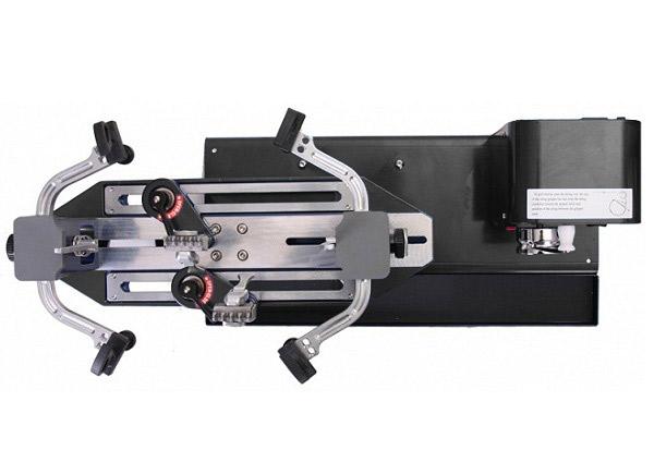 Penta Premium Stringer 8700 tabletop stringing machine in top view with 6-point mounting system