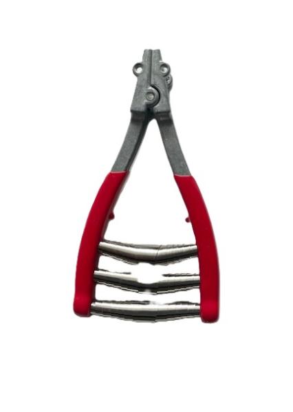 Professional starting clamp front view with red handle coating and three-spring clamping design